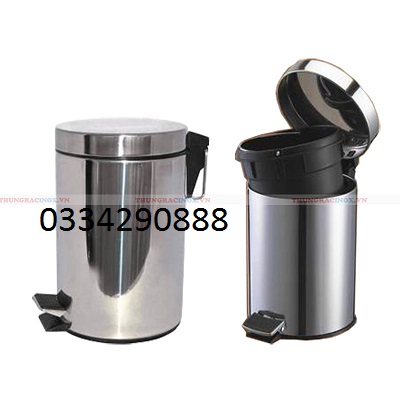 Thùng rác inox đạp chân 20lit